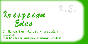 krisztian edes business card